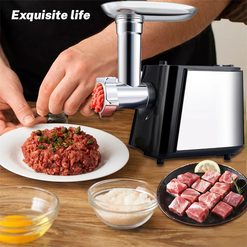 1000W Electric Meat Grinder Heavy hard Meat Mincer Sausage Stuffer Machine 220V Stainless Steel Food grain Stand mix