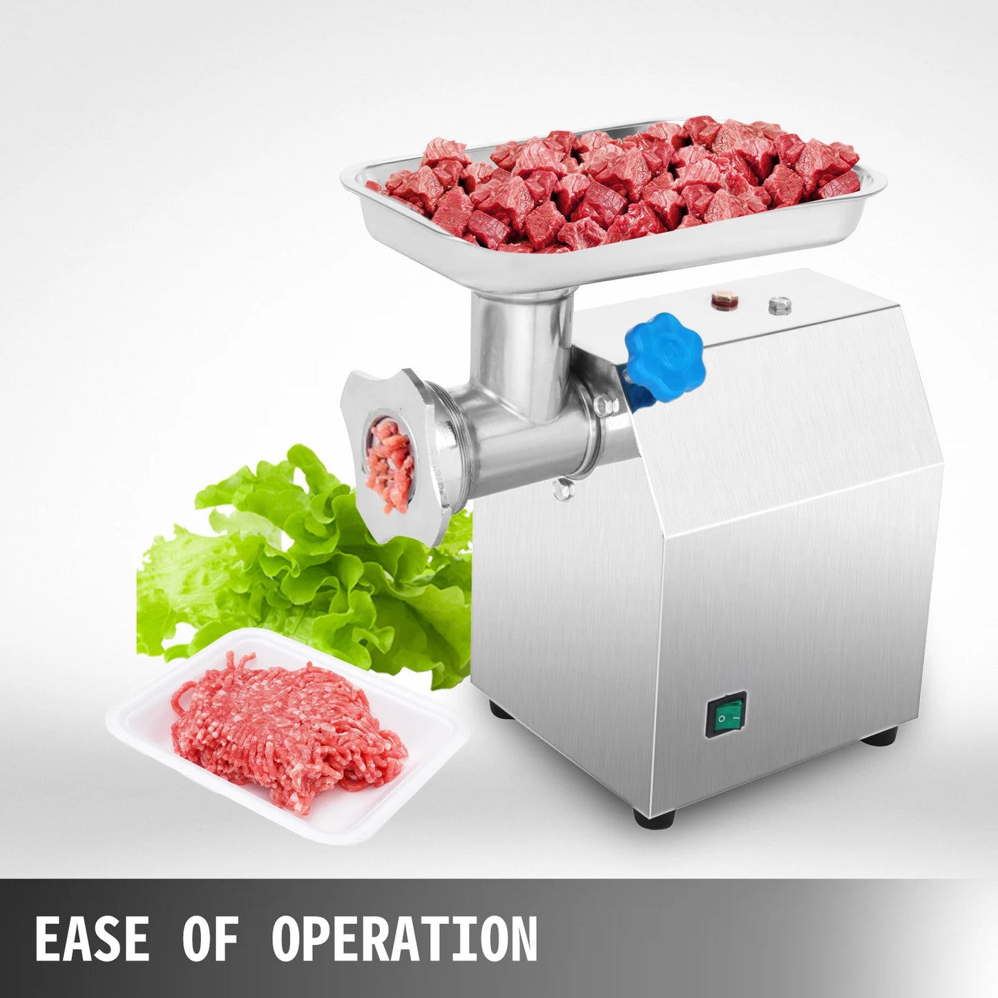 SucceBuy 250Kg/H Electric Meat Mincer Grinder 1100W Commercial Kitchen Chopper FoodProcessor SausageMaker Machine Home Appliance