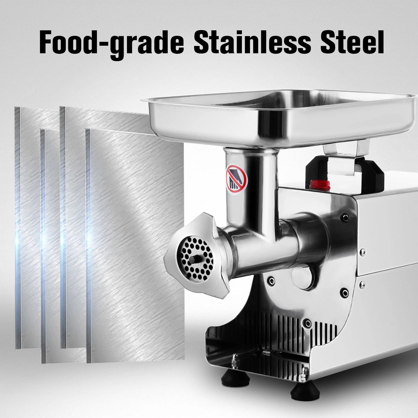 SucceBuy 250Kg/H Electric Meat Mincer Grinder 1100W Commercial Kitchen Chopper FoodProcessor SausageMaker Machine Home Appliance