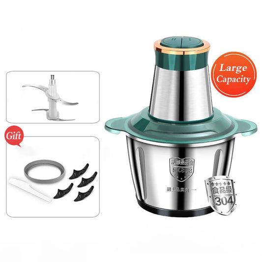 2l elektrische Fleisch korn Küchenmaschine Chopper Edelstahl Küchenmaschinen Gemüse Chopper Slicer Maschine Home Grinder