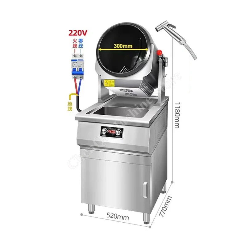 Food Cooking Machine Automatic Robot 4500W Fast Food Restaurant Fried Rice Wok Intelligent Stir Fry Cooking Robot