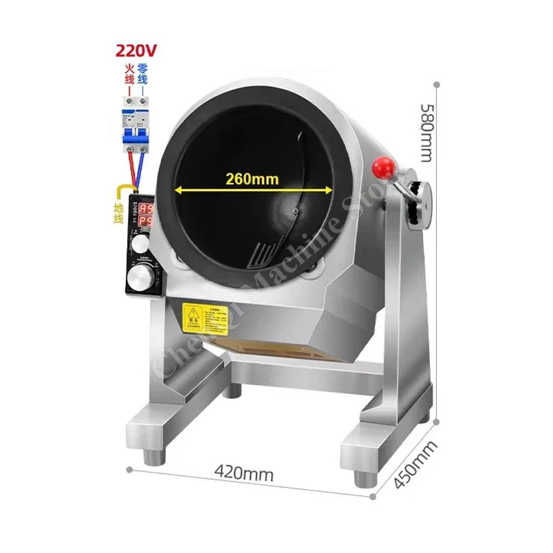Food Cooking Machine Automatic Robot 4500W Fast Food Restaurant Fried Rice Wok Intelligent Stir Fry Cooking Robot